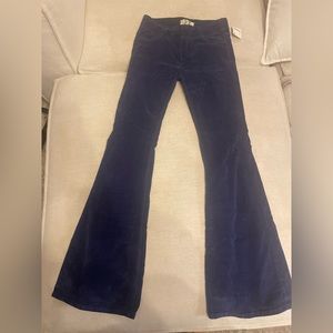 Free People size 27 navy blue bell bottom cords. With tags